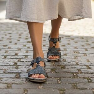 Remonte blue Wedge Sandals size 10-10.5